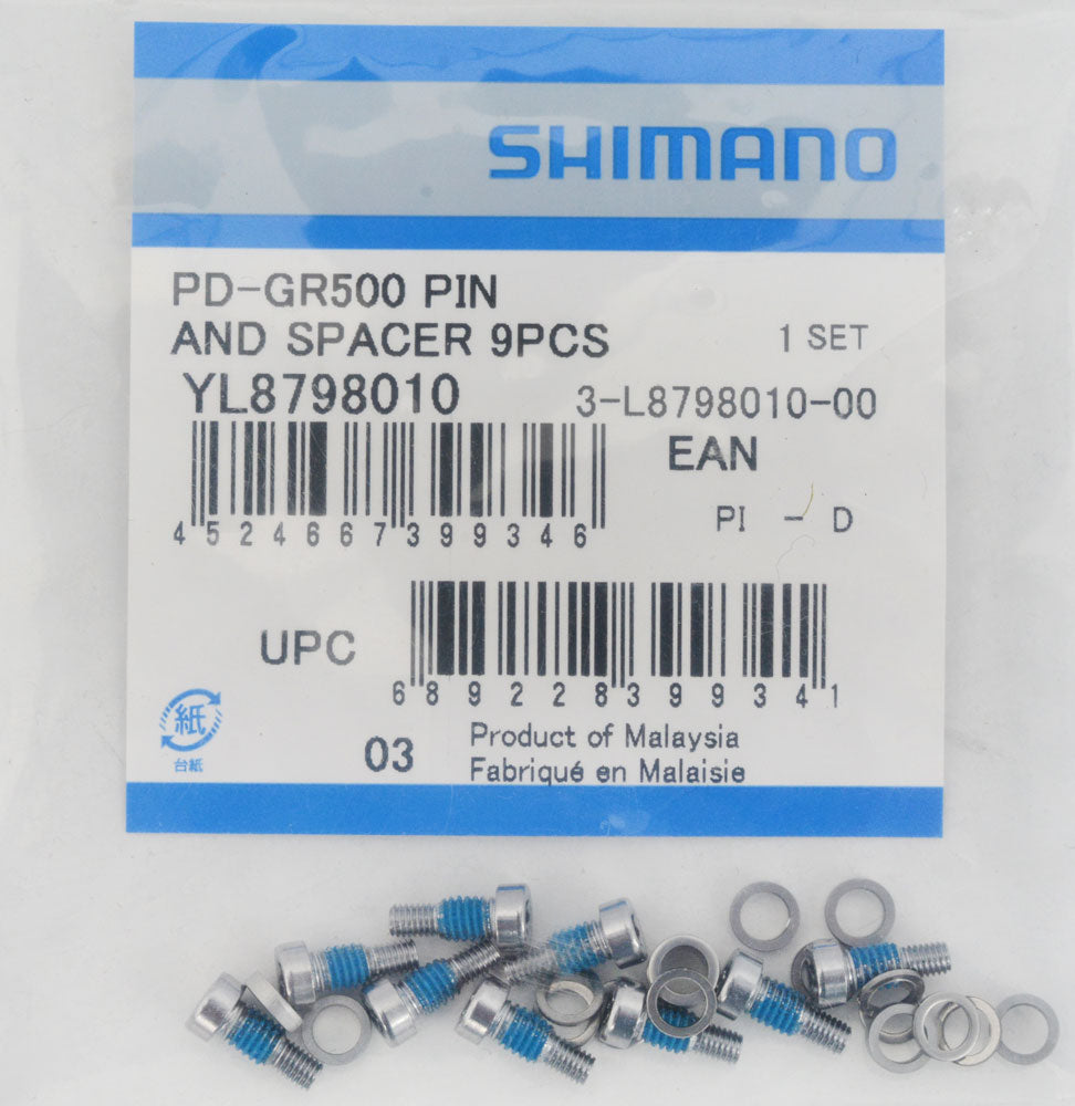 Pasadores de repuesto Shimano para pd-gr500 m820 mx80 (9 piezas)
