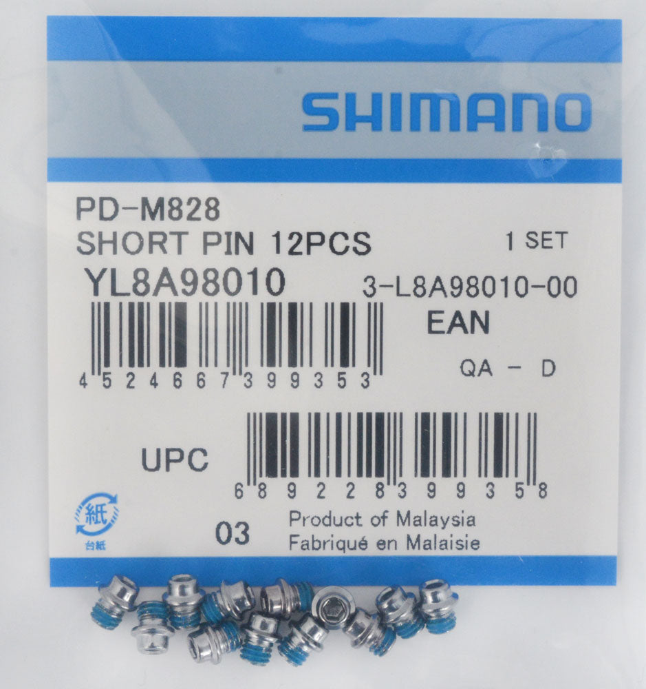 Pasadores de repuesto Shimano para pd-m828 m8040 cortos (12 piezas)