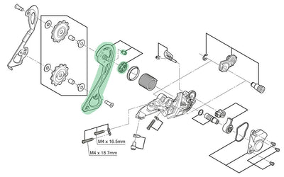 Piastra guidacatena esterna Shimano per rd-m786 gs