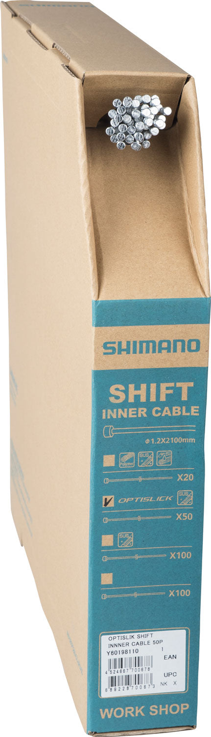 Cavo interno cambio Shimano optislick 1.2mm x 2100mm (confezione da 50 officina)