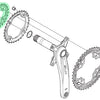 Shimano slx 10-speed chainring for fc-m660 fc-m670 24t
