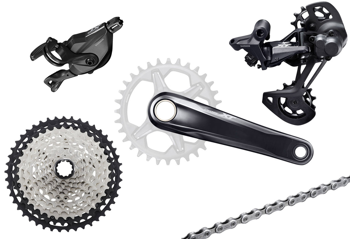Shimano xt m8100 1x12-speed group clamp 180mm 10-45
