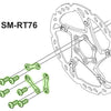Conjunto de pernos de disco de freno Shimano RT76 5x12 Torx Y8J298030