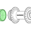 Supporto per bloccaggio centrale del tappo di copertura Shimano
