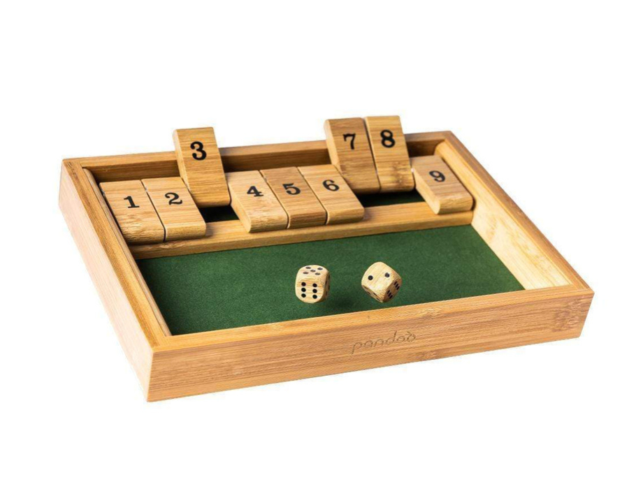 Pandoo Shut the Box Dice Game Bamboo