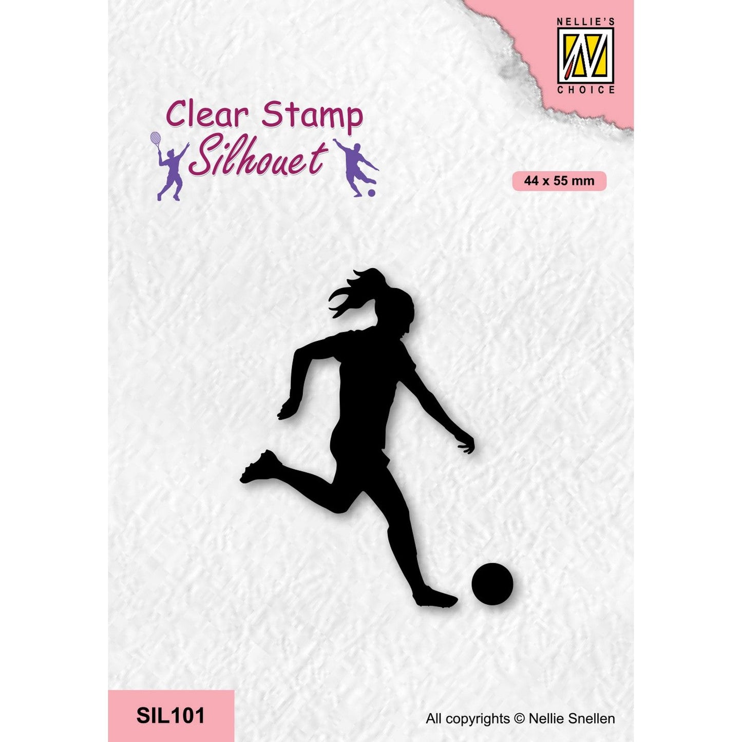 La scelta di Nellie • timbri trasparenti silhouette serie sportiva calcio femminile