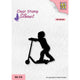 Nellie's choice • silhouet clear stempels girl with scooter