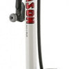 Pompa per biciclette con manometro in acciaio 61 cm bianco (020601)