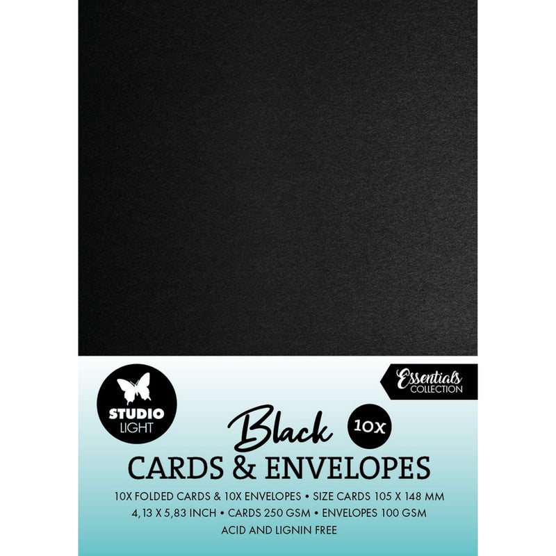 Studio light • consumabili cartoline buste nere a6