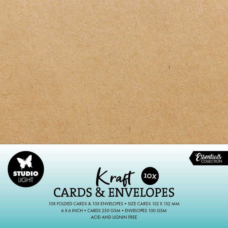 Studio light • cards envelopes kraft 15,24x15,24cm