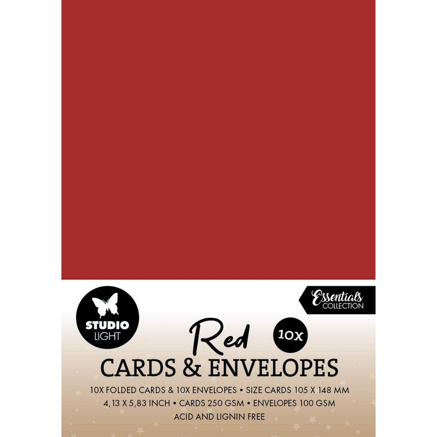 Luz de estudio • consumibles tarjetas sobres navidad rojo