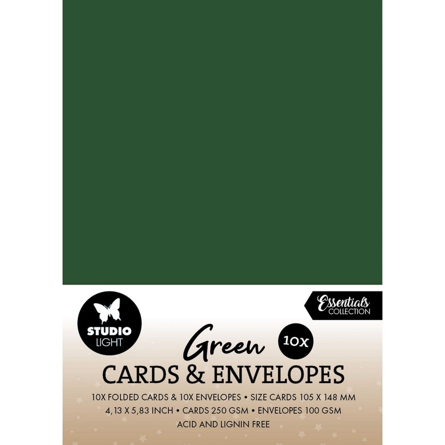 Luz de estudio • consumibles tarjetas sobres navidad verde
