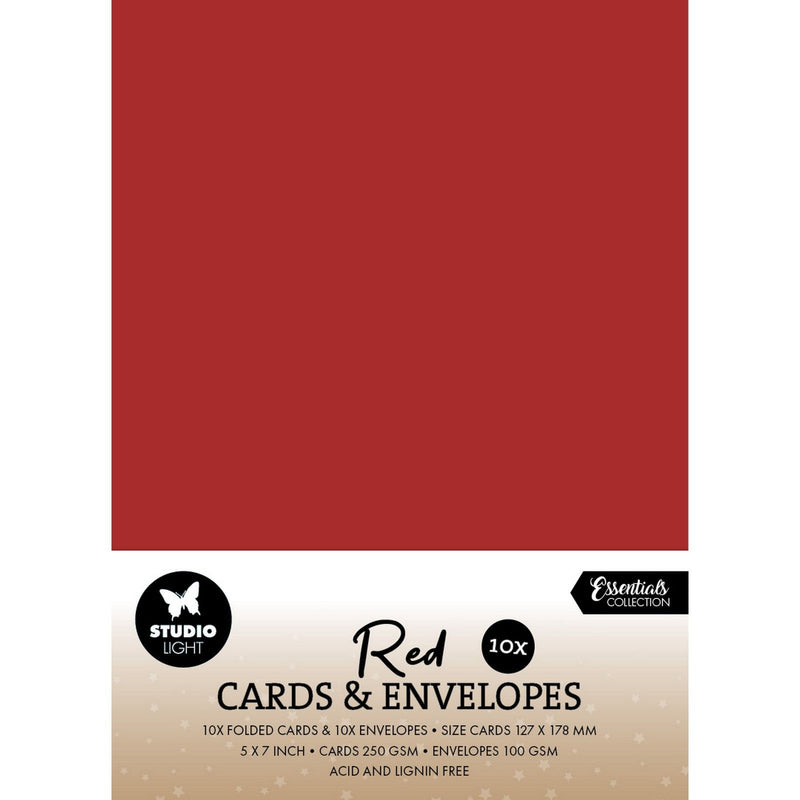 Studio light • consumables cards envelopes christmas red