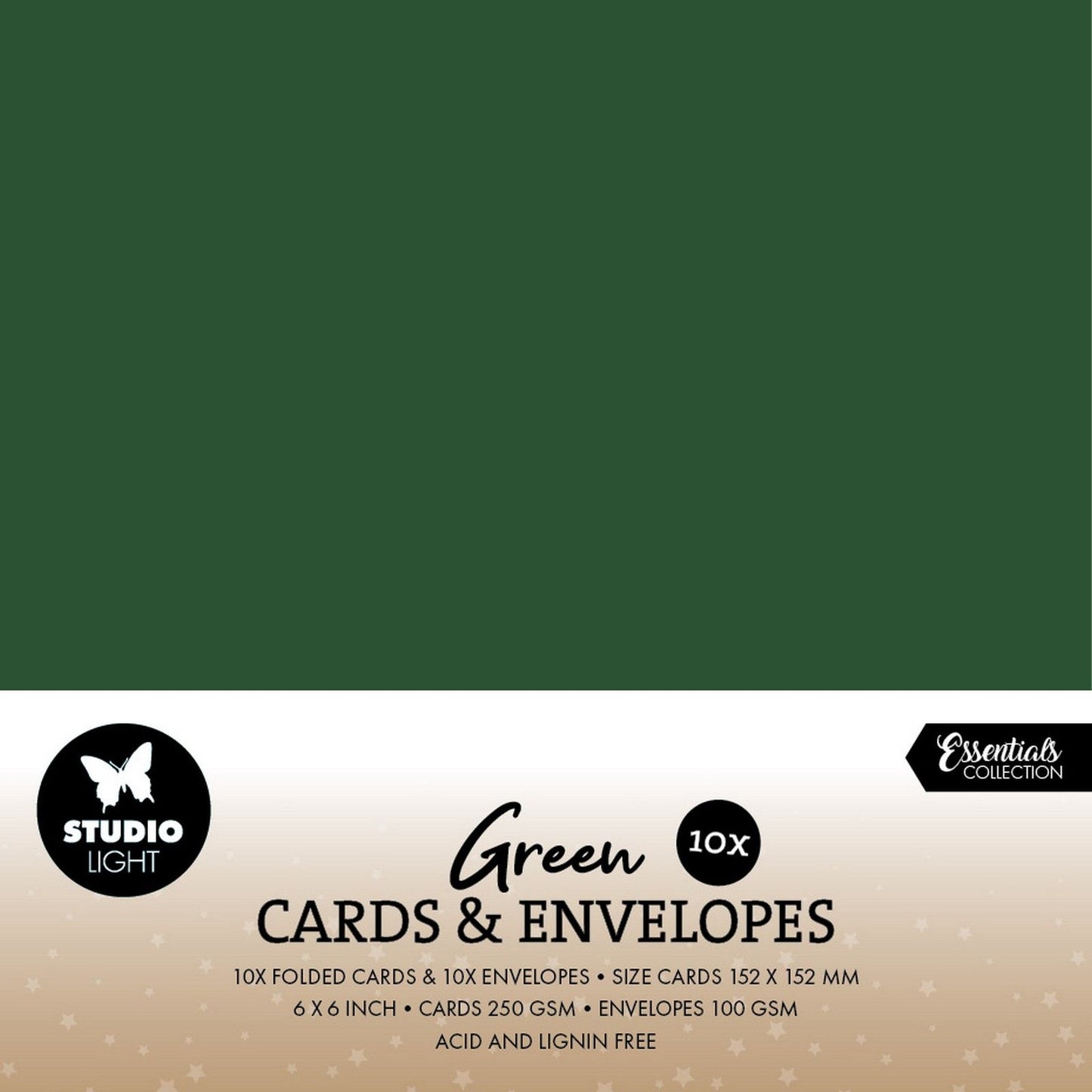 Luz de estudio • consumibles tarjetas sobres navidad verde