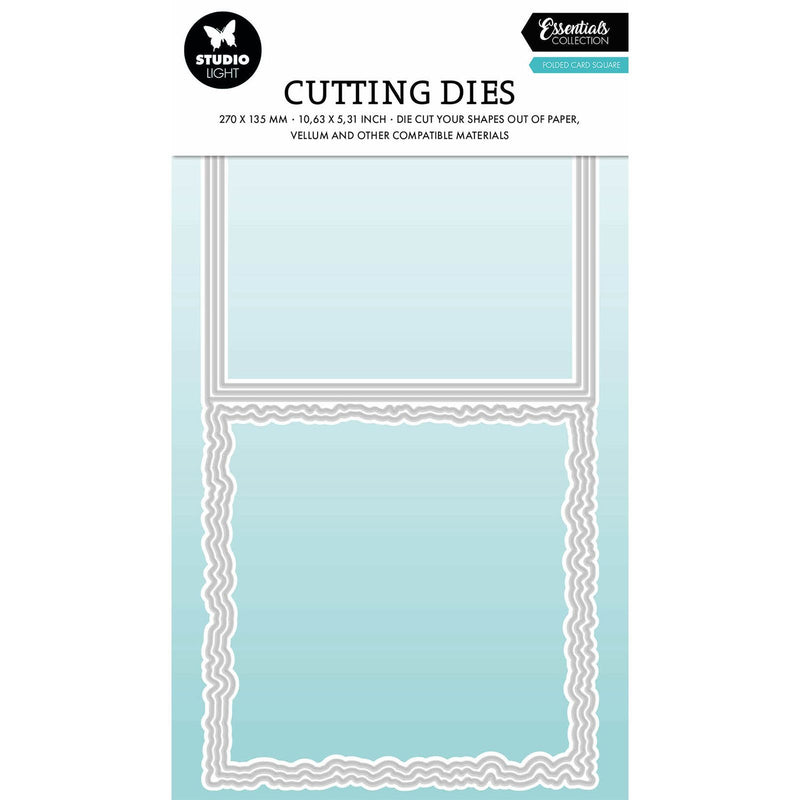 Studio light • essentials cutting die torn edge cardshape square