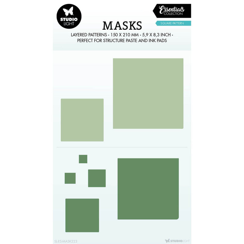 Lampada da studio • maschera essenziale con motivo quadrato