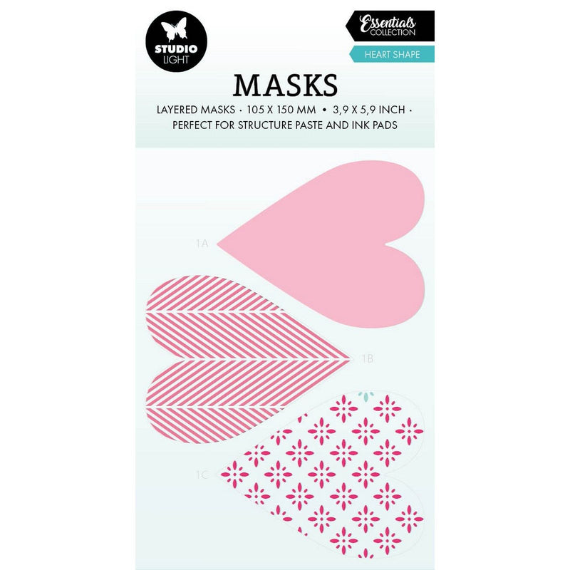 Luce da studio • maschere essenziali a forma di cuore