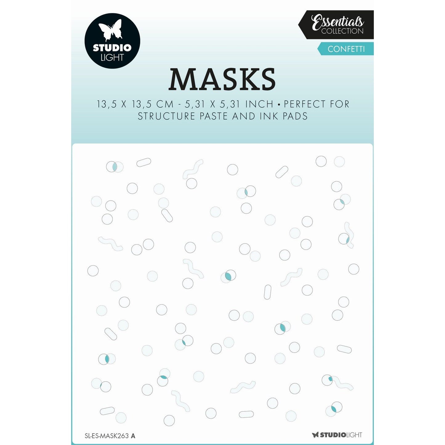 Luce da studio • coriandoli stencil maschera essenziali