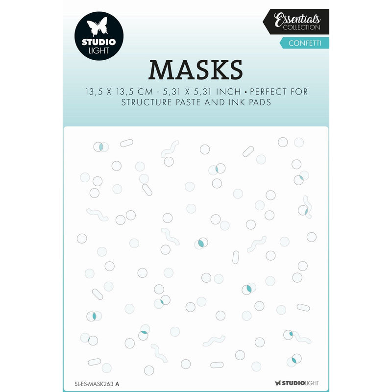 Luce da studio • coriandoli stencil maschera essenziali