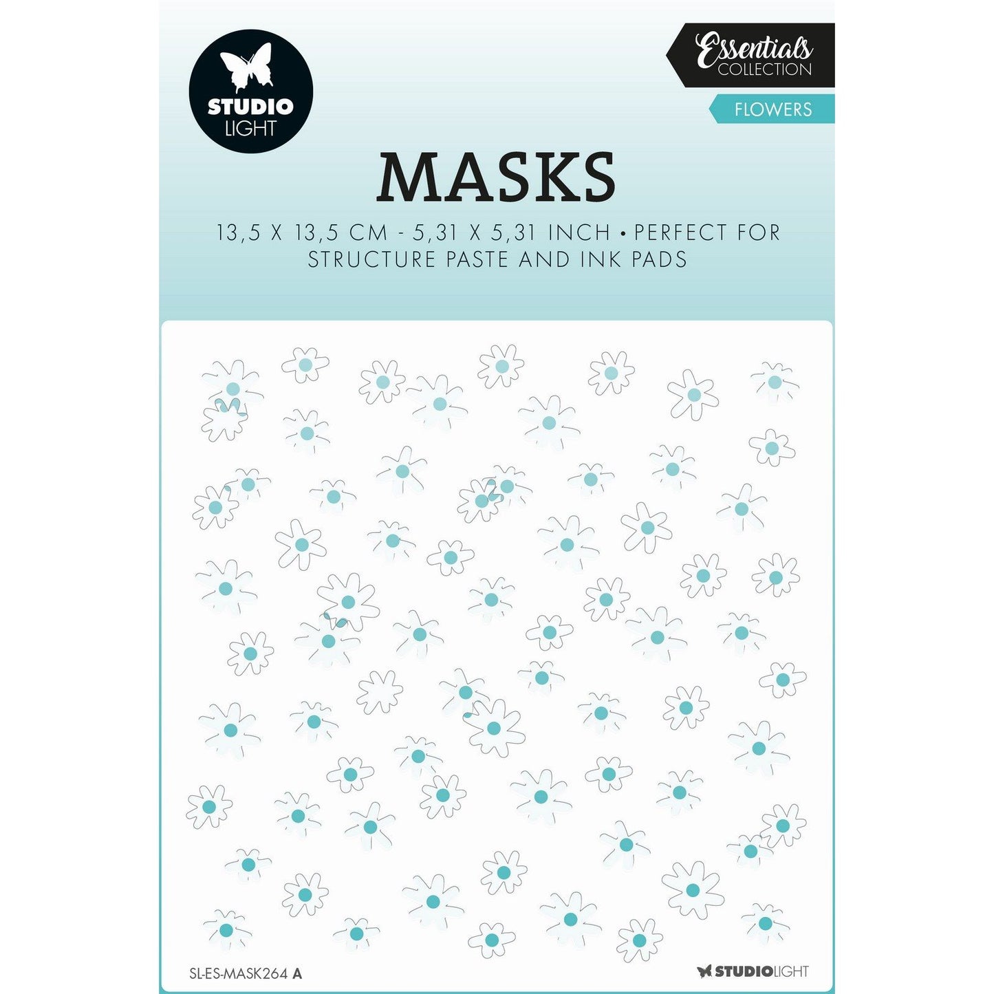 Luce da studio • fiori stencil maschera essenziale