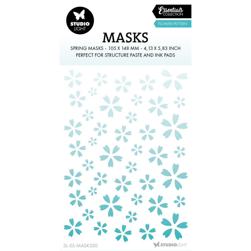 Studio luce • elementi essenziali maschera fiori sfondo
