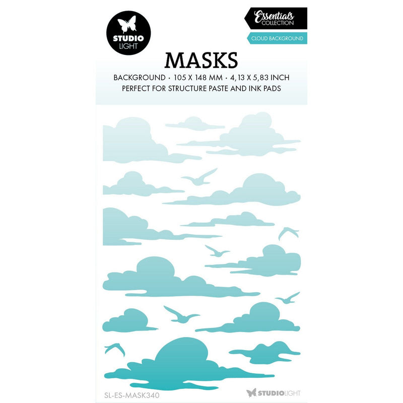 Studio luce • elementi essenziali maschera stencil sfondo nuvola