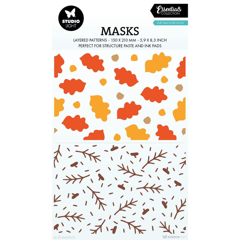 Studio luce • elementi essenziali maschera sfondo foglia
