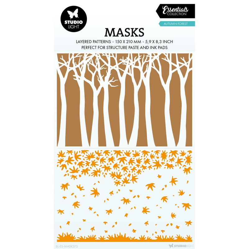 Luce da studio • maschera essenziale per la foresta autunnale