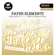 Studio light • essentials paper elements sentiments gold foil