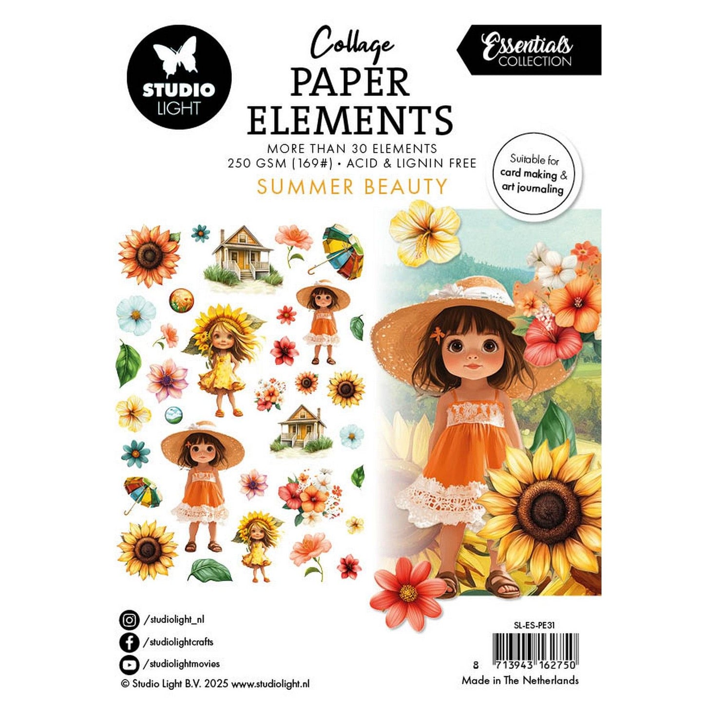 Luz de estudio • elementos esenciales de papel belleza de verano