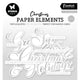 Studio light • essentials paper elements silver sentiments classic