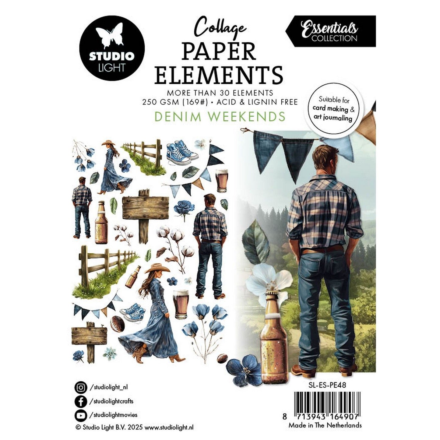 Studio light • elementi essenziali in carta, weekend in denim