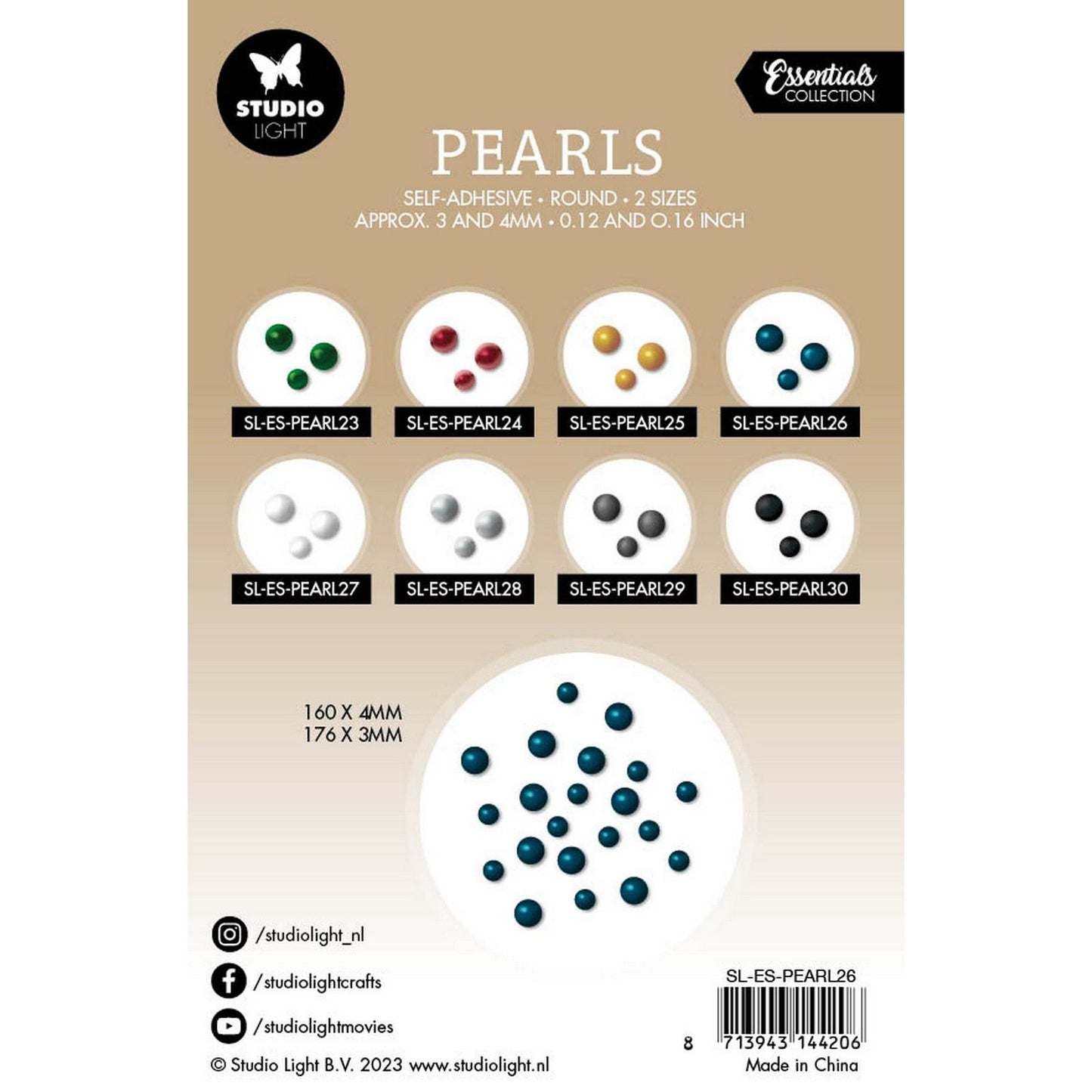 Lampada da studio • Essentials perle autoadesive blu