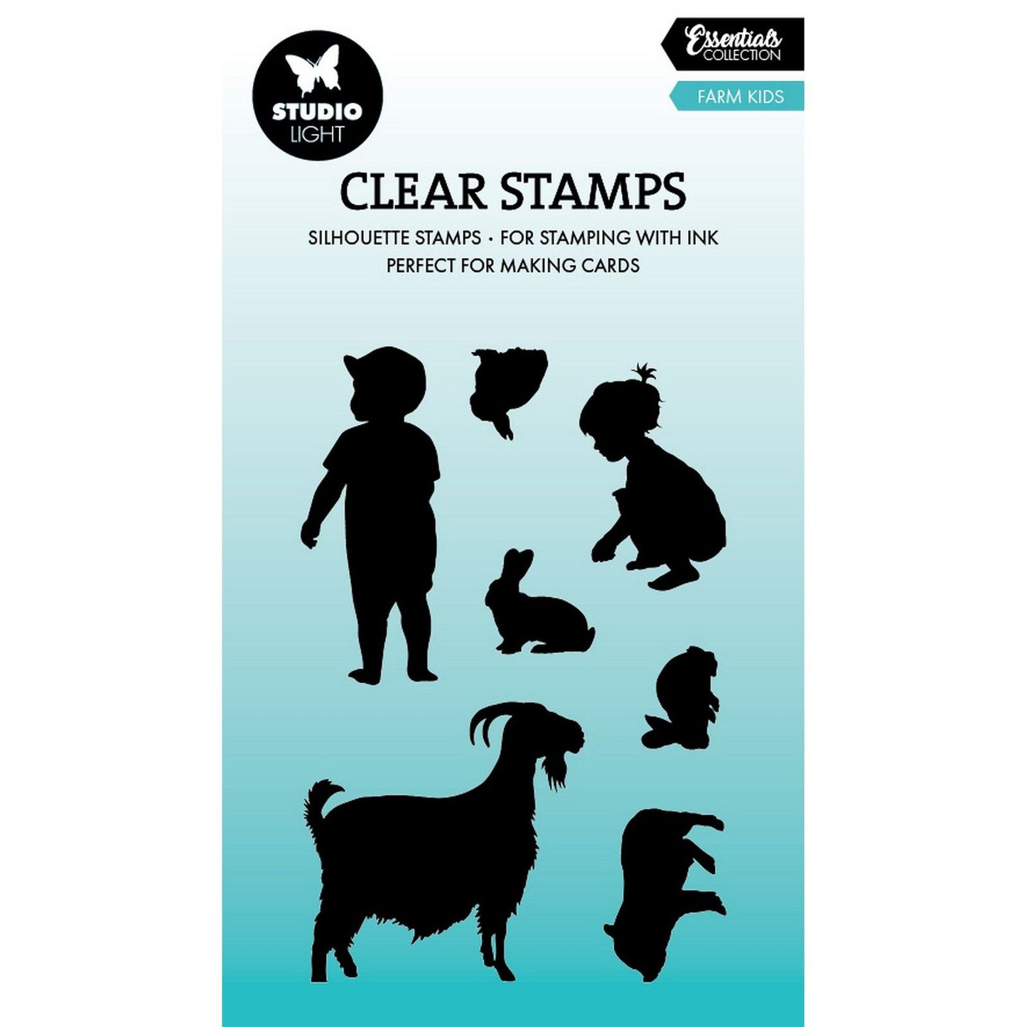 Luz de estudio • Essentials Clear Stamp Farm Kids