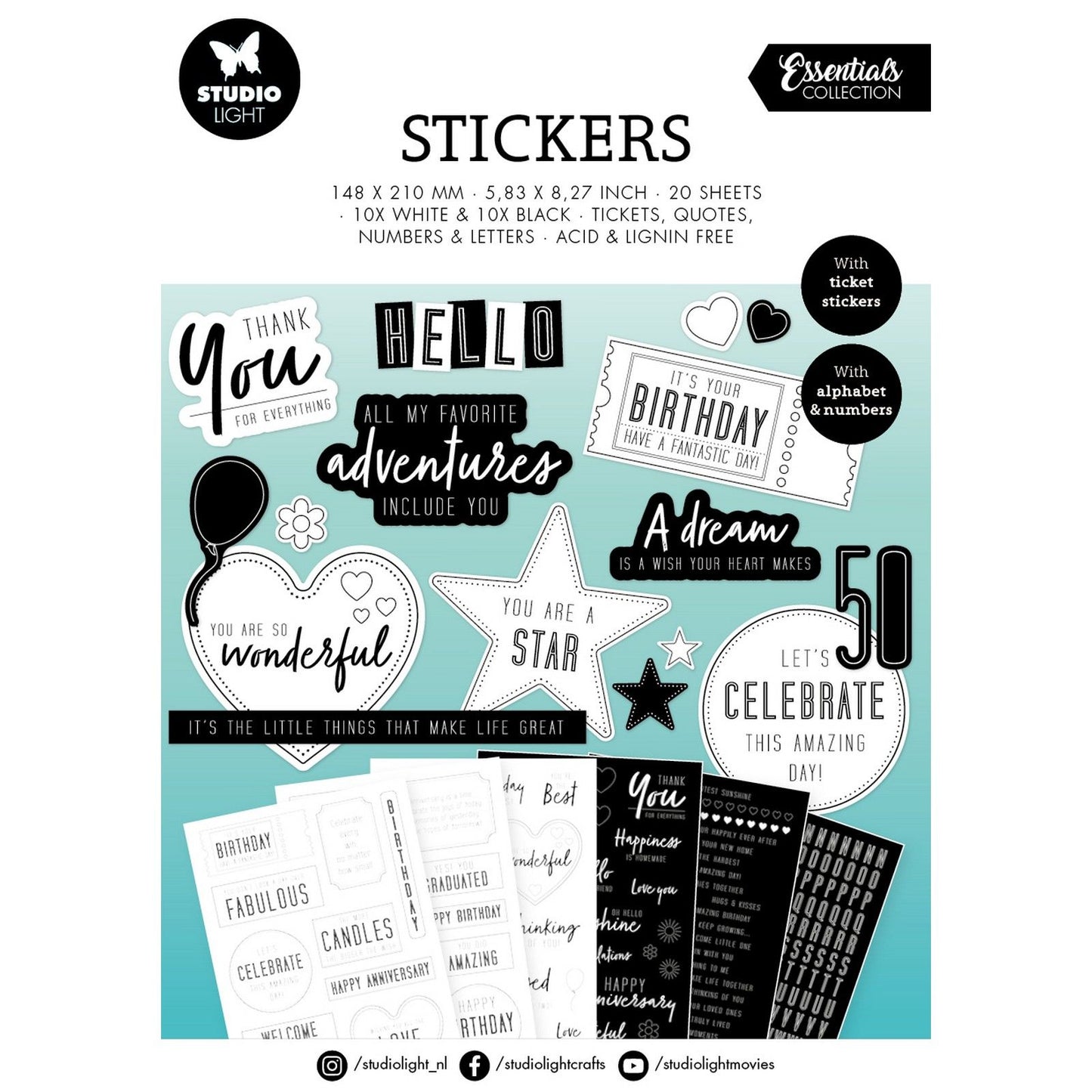 Studio light • essentials sticker block sentiments