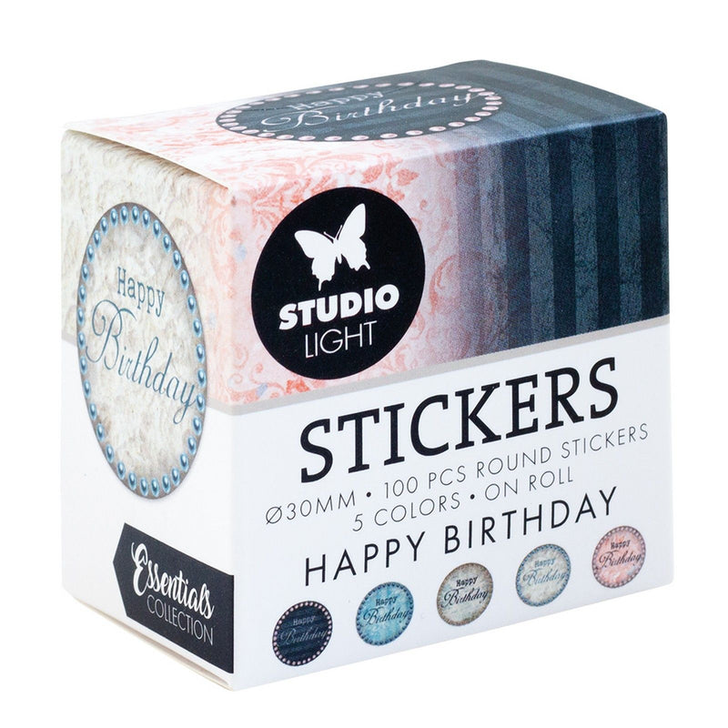 Studio light • essentials ø30mm stickers happy birthday