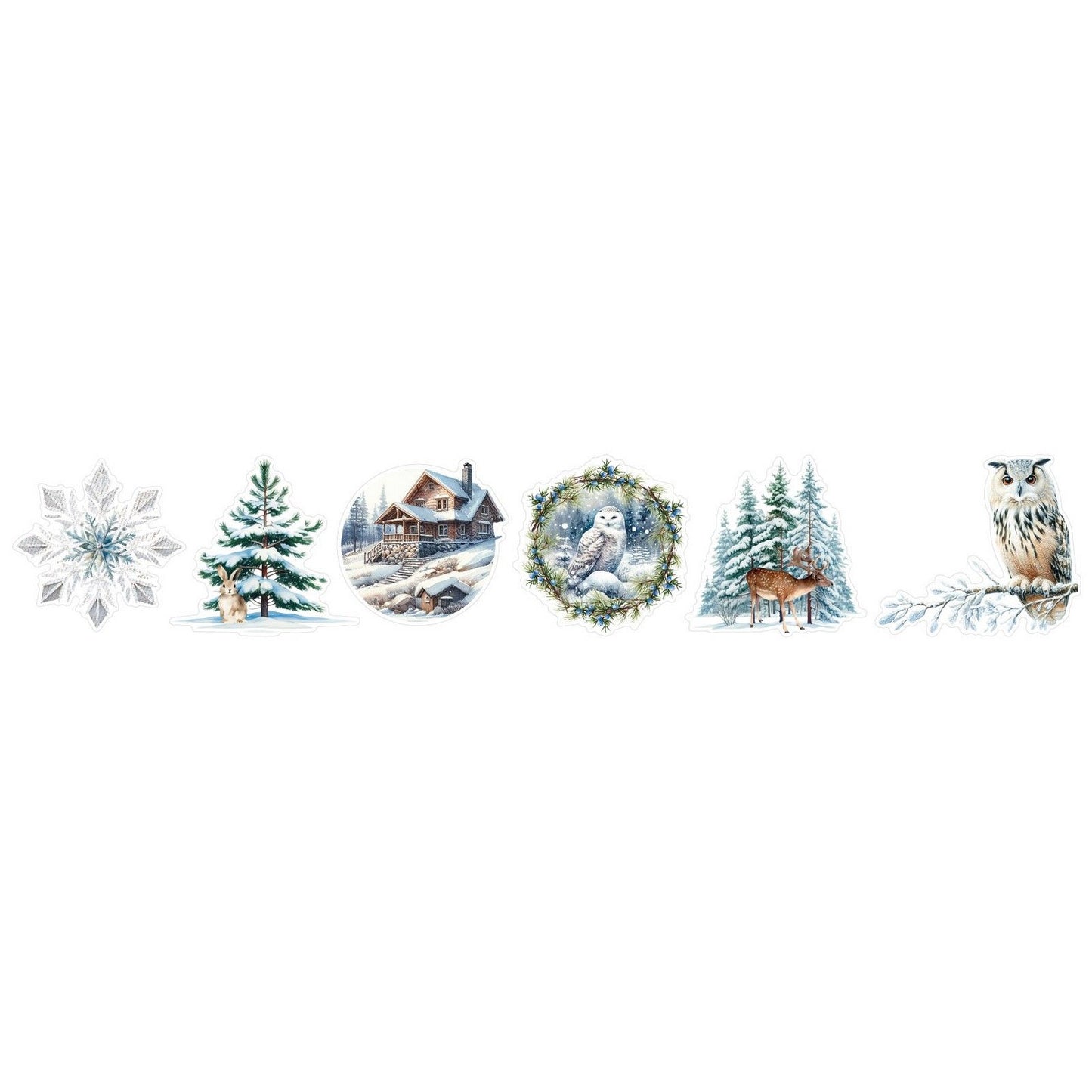 Studio light • essentials clear stickers winter wonderland 6 designs