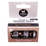 Studio light • essentials washi tape black white nl rose gold - afbeelding 1