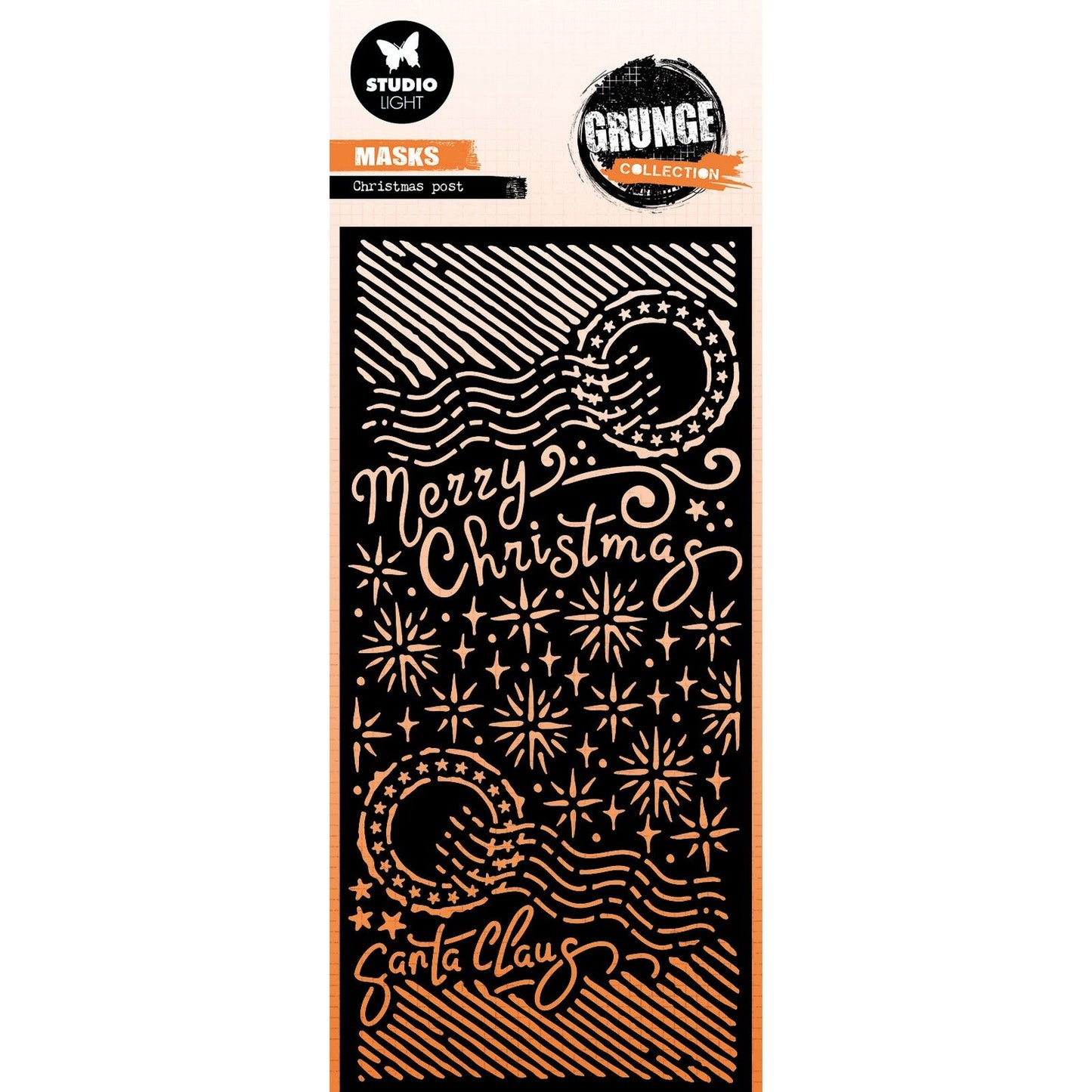 Studio light • collezione grunge maschera stencil post natalizio