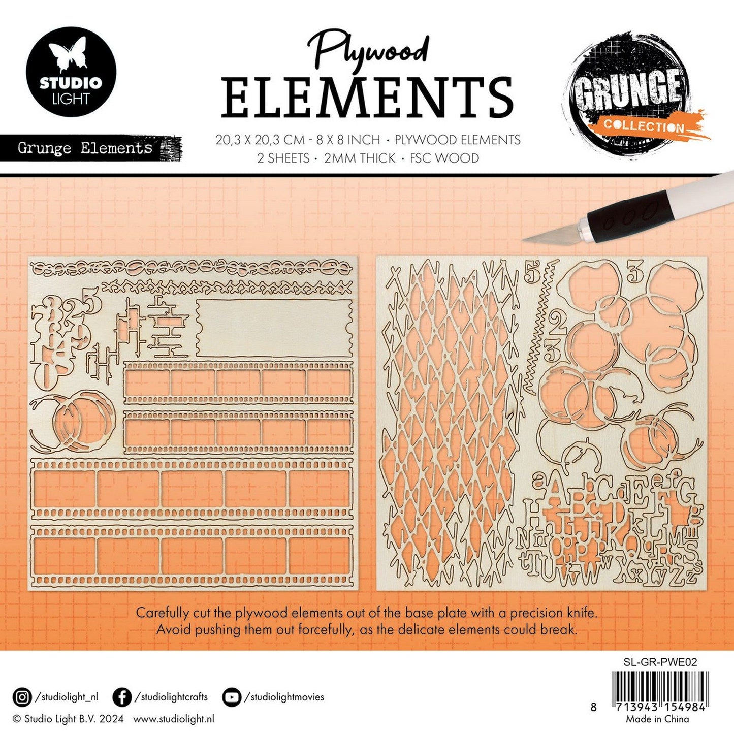 Luz de estudio • elementos de madera contrachapada de colección grunge elementos grunge