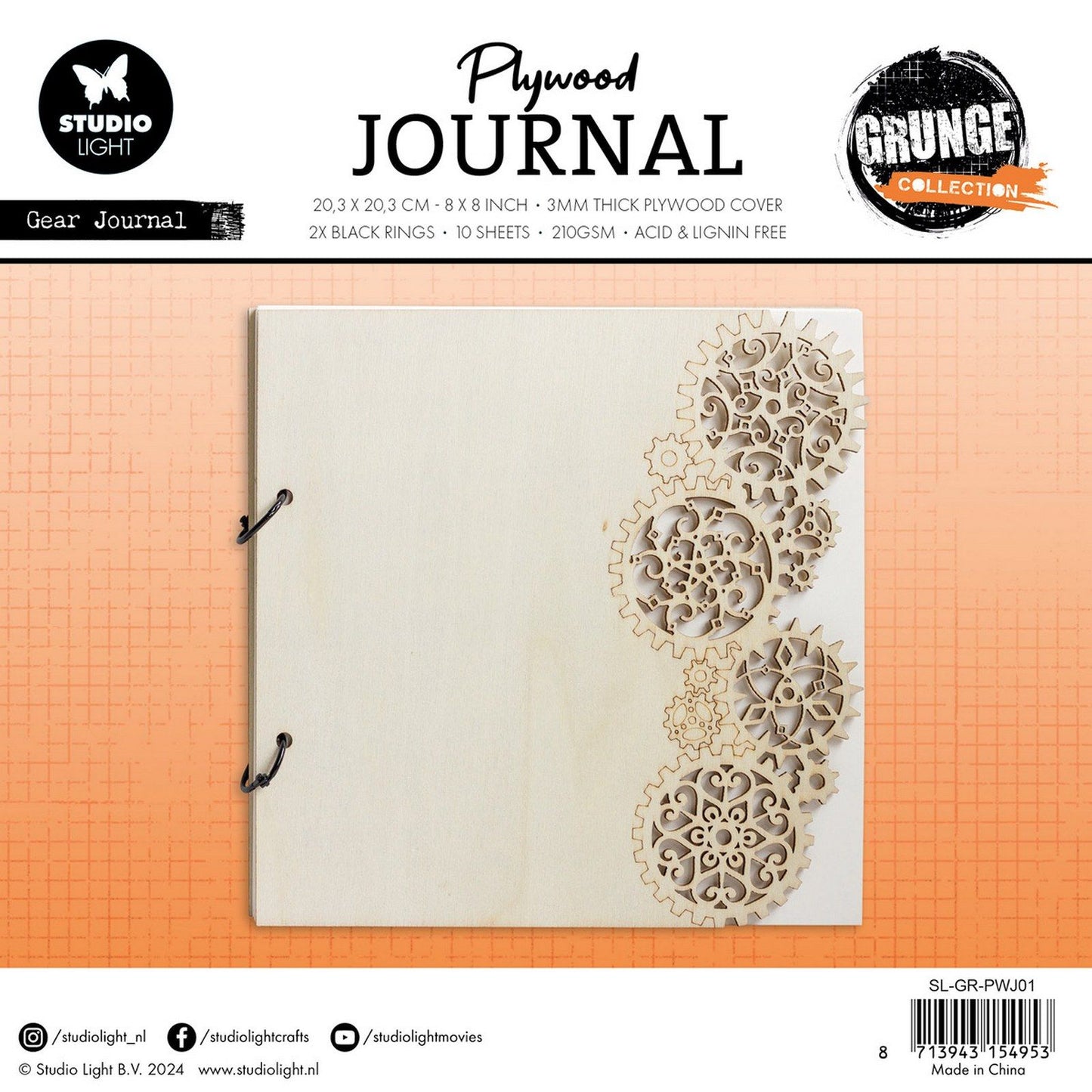 Luz de estudio • engranaje de revista de madera contrachapada de colección grunge