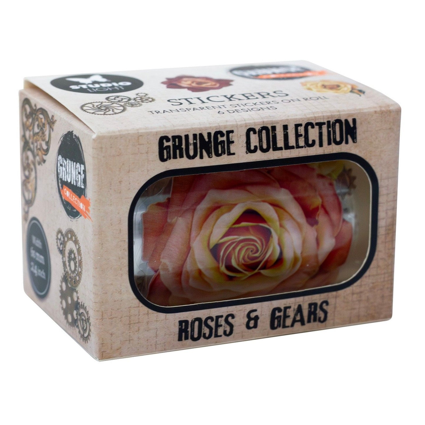 Luz de estudio • colección grunge pegatinas transparentes rosas vintage