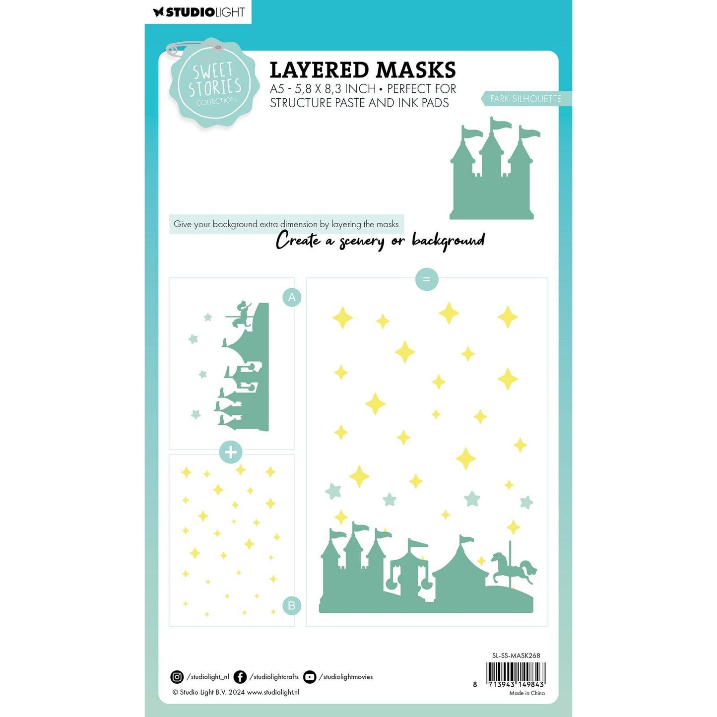 Studio luce • storie dolci maschera stencil silhouette parco