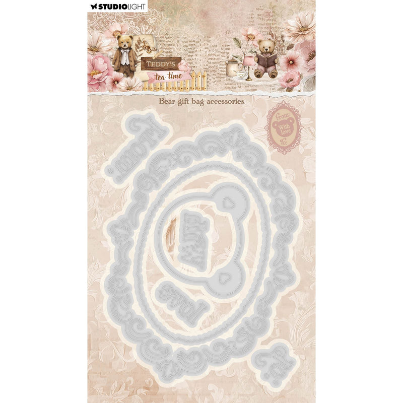 Studio light • teddy's tea time cutting die bear gift bag accesories