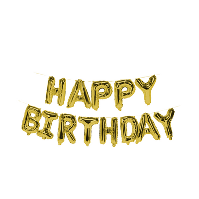 Ghirlanda palloncino foil buon compleanno oro 40 cm