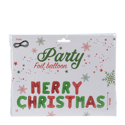 Ghirlanda palloncino foil buon natale 40 cm