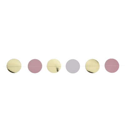 Ghirlanda di coriandoli rosa oro bianco 200 cm 2 pezzi