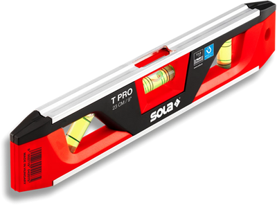 Sola nivel torpedo aluminio-plástico t pro magn. 23cm 3 viales (andamio) - 01430701