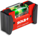 Sola go magnetic clip mini waterpas met gordelclip - 01621201 - tot 0.25 m - rood
