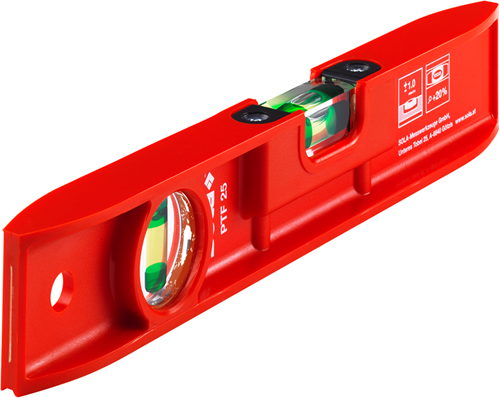 Sola kunststof waterpas ptf25 25cm 2 libellen 1,00mm m rood - 01412201